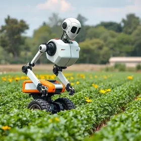robôs no campo
