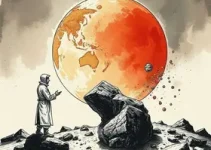 tinta de caneta dentro de meteorito de Marte