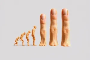 dedos têm tamanhos diferentes